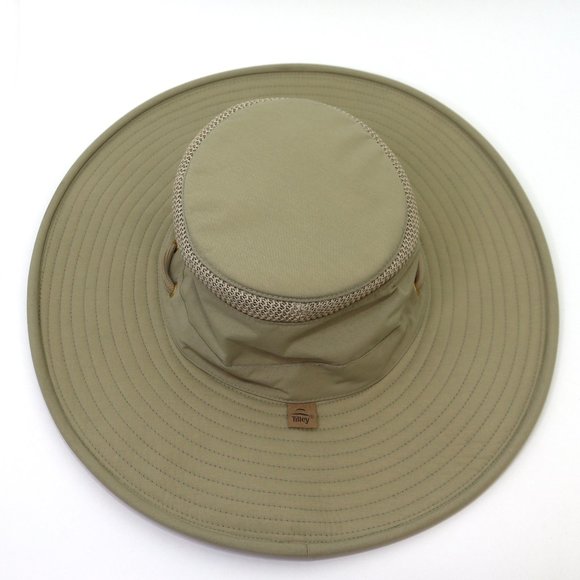Tilley Hat The Airflo Size 7 Unisex Tan Nylon Polyester - Picture 7 of 8